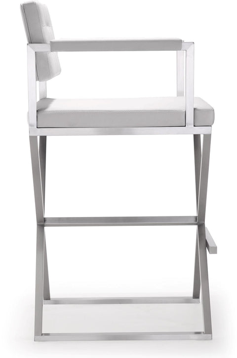 Cloud White Stainless Steel Barstool