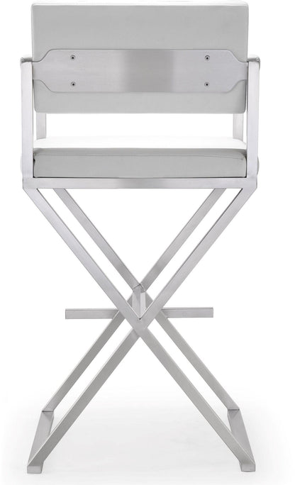 Cloud White Stainless Steel Barstool