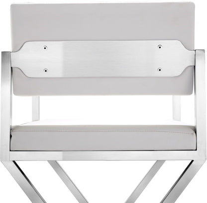 Cloud White Stainless Steel Barstool