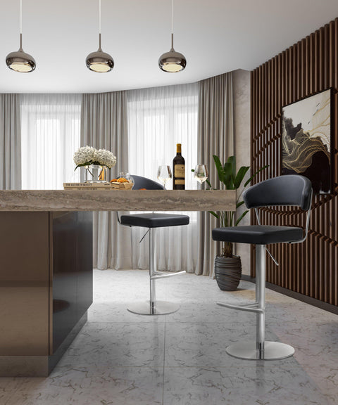 Helsinki Black Stainless Steel Barstool