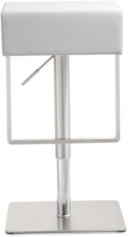 Cyril White Stainless Adjustable Barstool