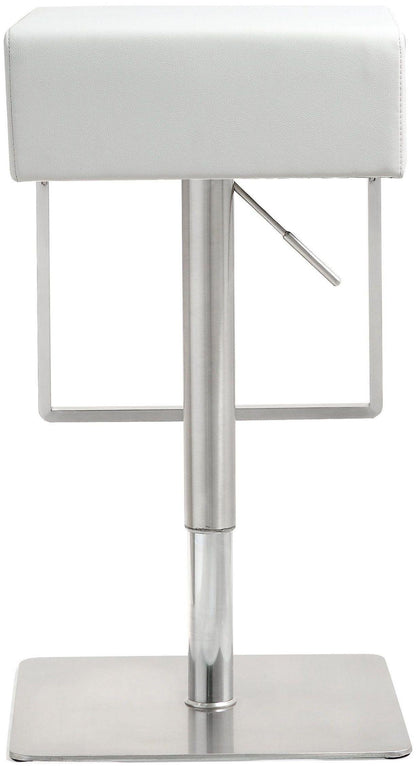 Cyril White Stainless Adjustable Barstool