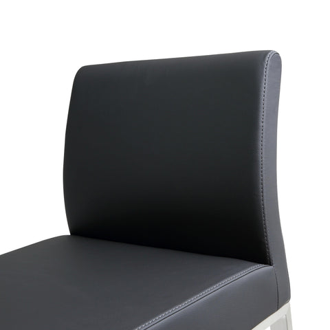 Lara Black Stainless Steel Counter Stool (Set of 2)