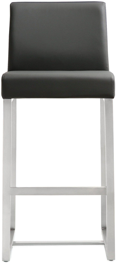 Lara Grey Stainless Steel Counter Stool (Set of 2)