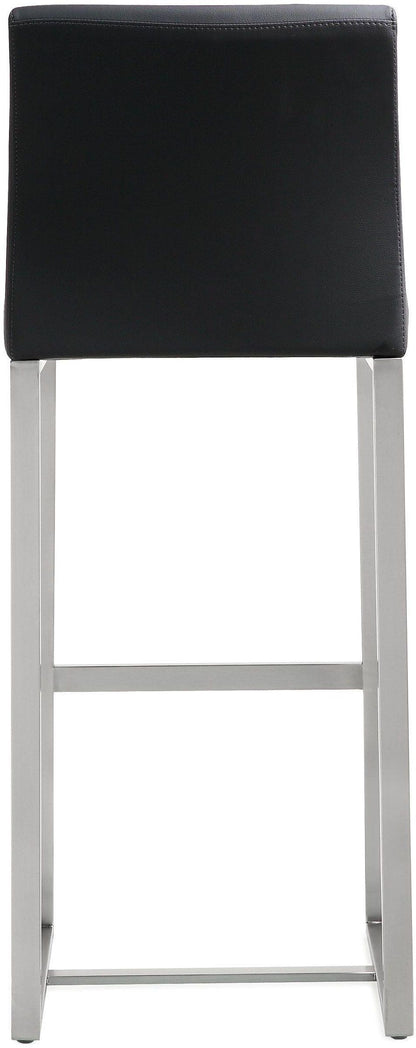 Lara Black Stainless Steel Barstool (Set of 2)