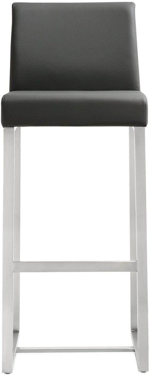 Lara Grey Stainless Steel Barstool (Set of 2)