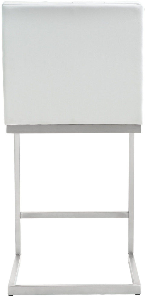 Cosmo White Stainless Steel Counter Stool - Set of 2