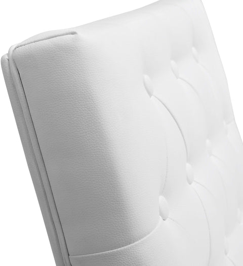 Cosmo White Stainless Steel Counter Stool - Set of 2