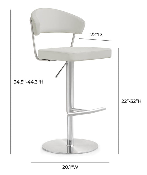 Florence Como Performance Vegan Leather Adjustable Stool - image 9