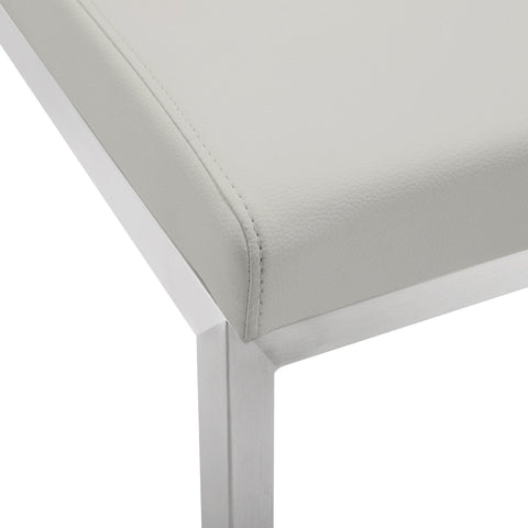 Scarlett Light Grey Stainless Steel Counter Stool (Set of 2)