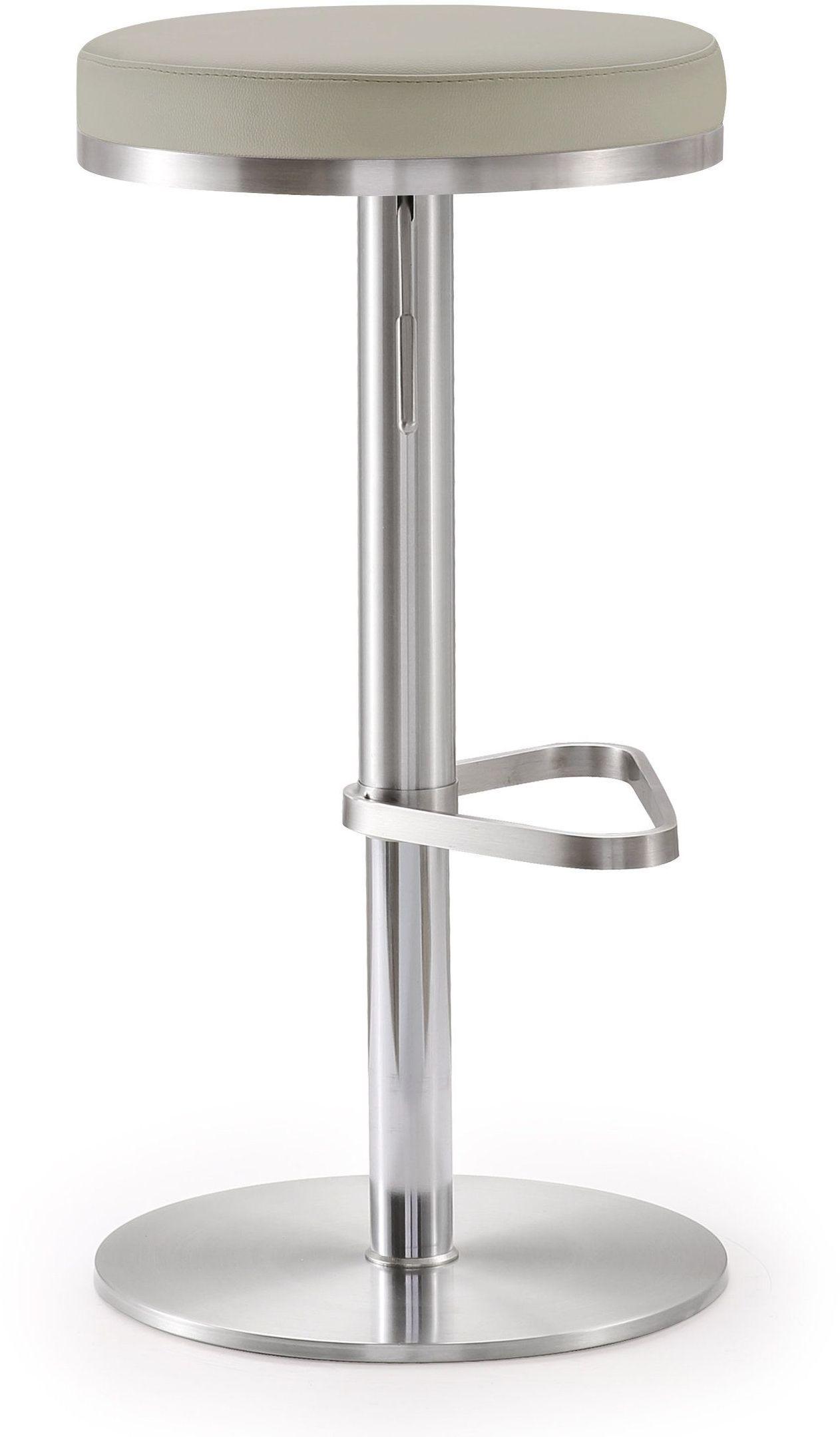 charlee light grey stainless steel barstool