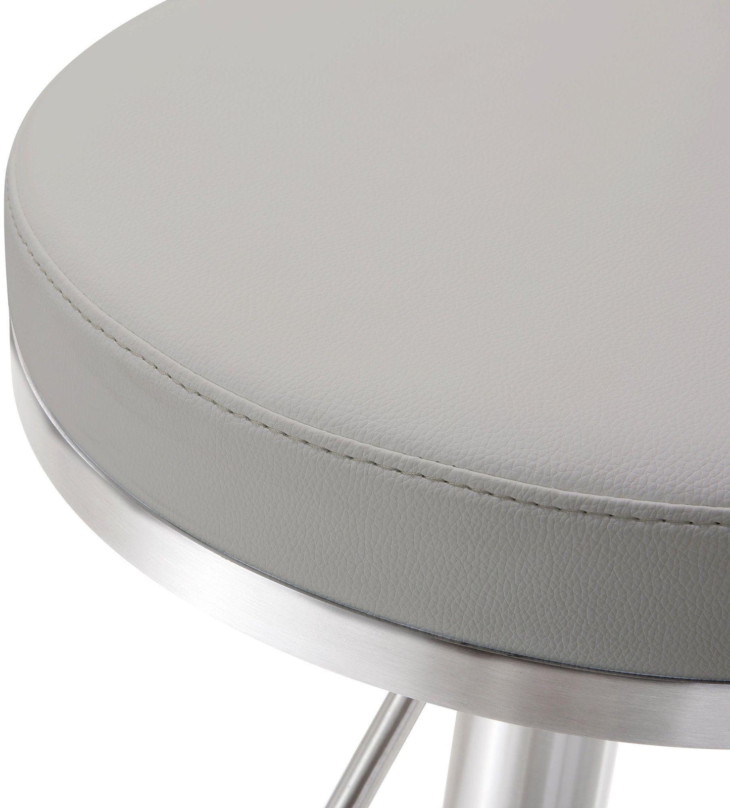 charlee light grey stainless steel barstool