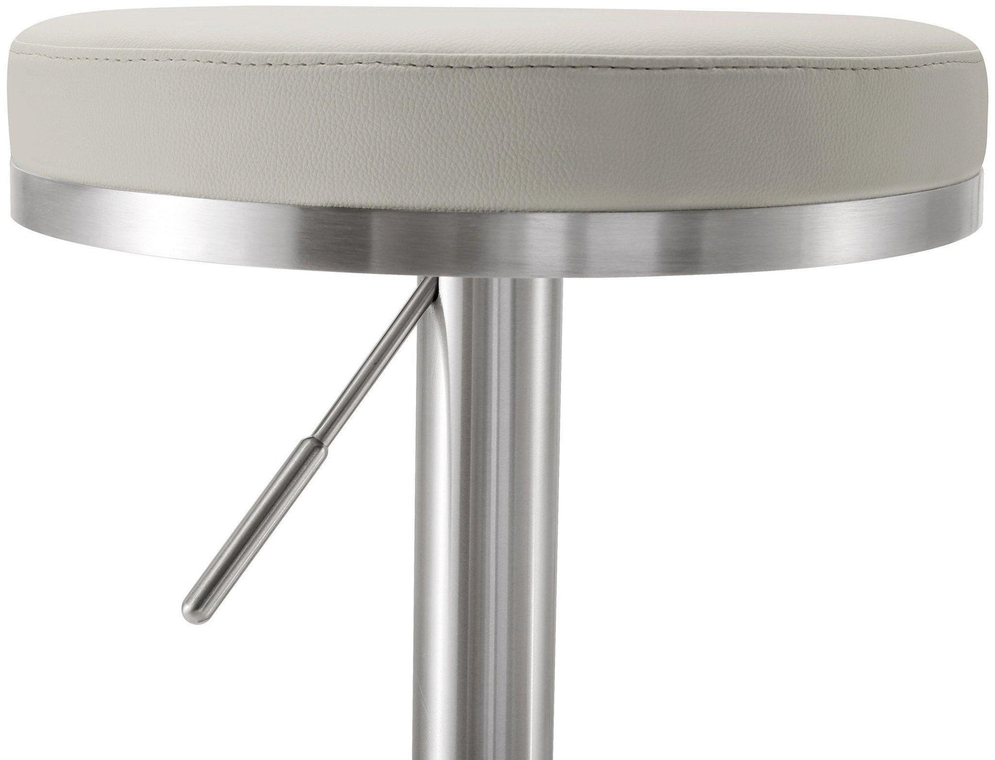 charlee light grey stainless steel barstool