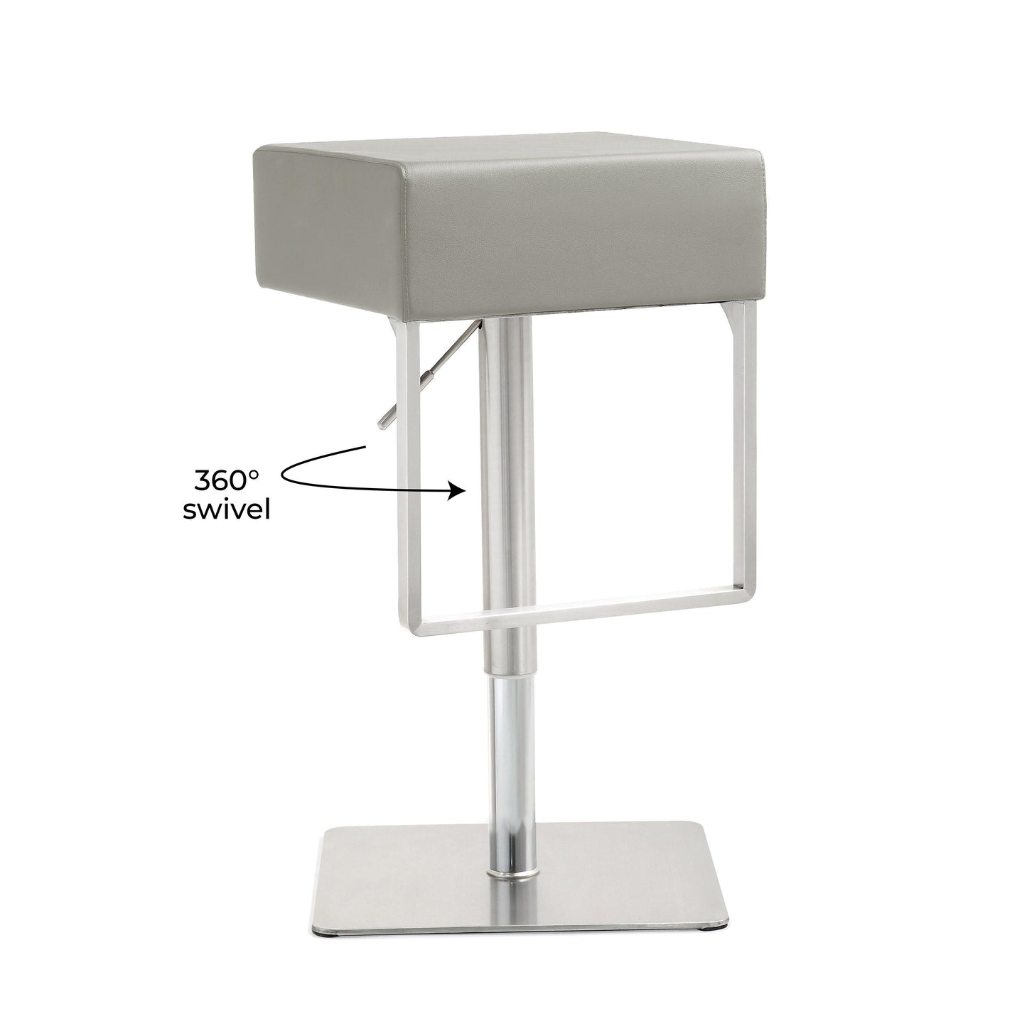 cyril light grey adjustable barstool