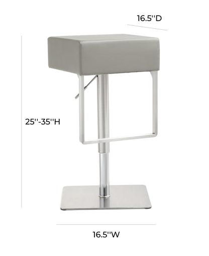 Cyril Light Grey Adjustable Barstool