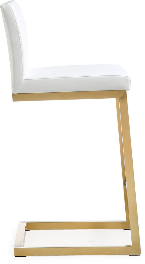 Scarlett White Gold Steel Counter Stool (Set of 2)