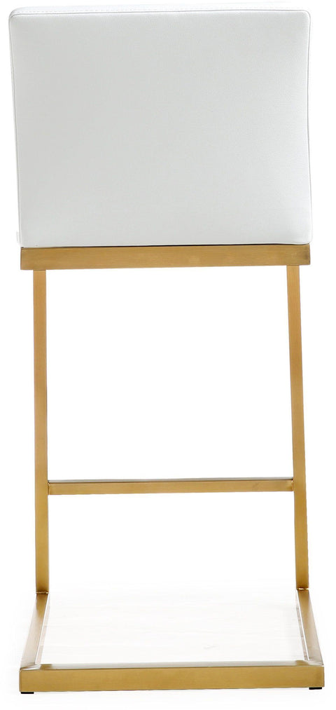 Scarlett White Gold Steel Counter Stool (Set of 2)