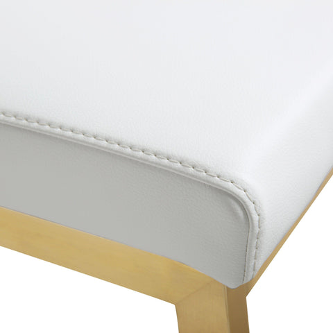 Scarlett White Gold Steel Counter Stool (Set of 2)