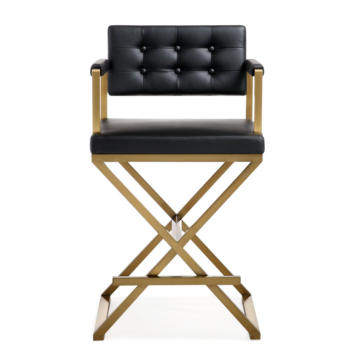 cloud black gold steel counter stool