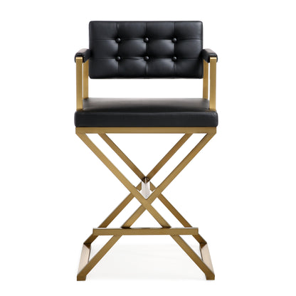 Cloud Black Gold Steel Counter Stool