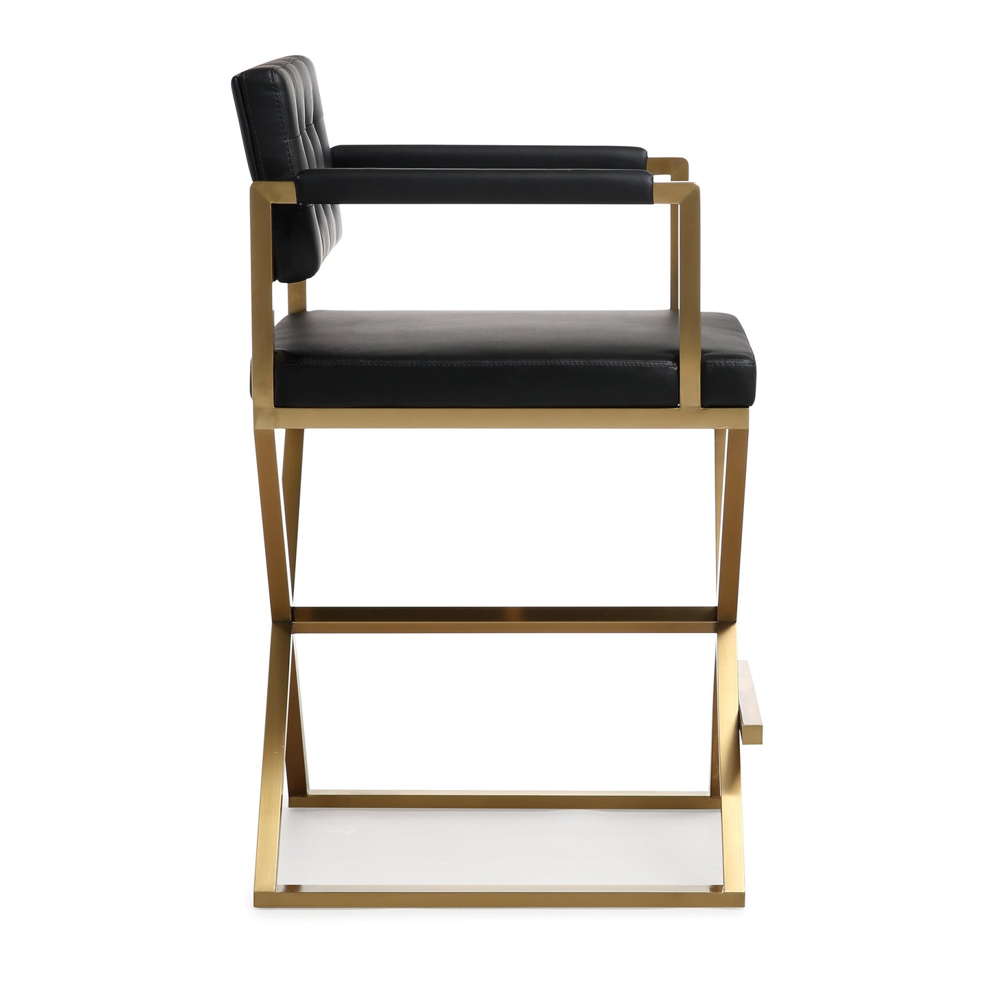 cloud black gold steel counter stool