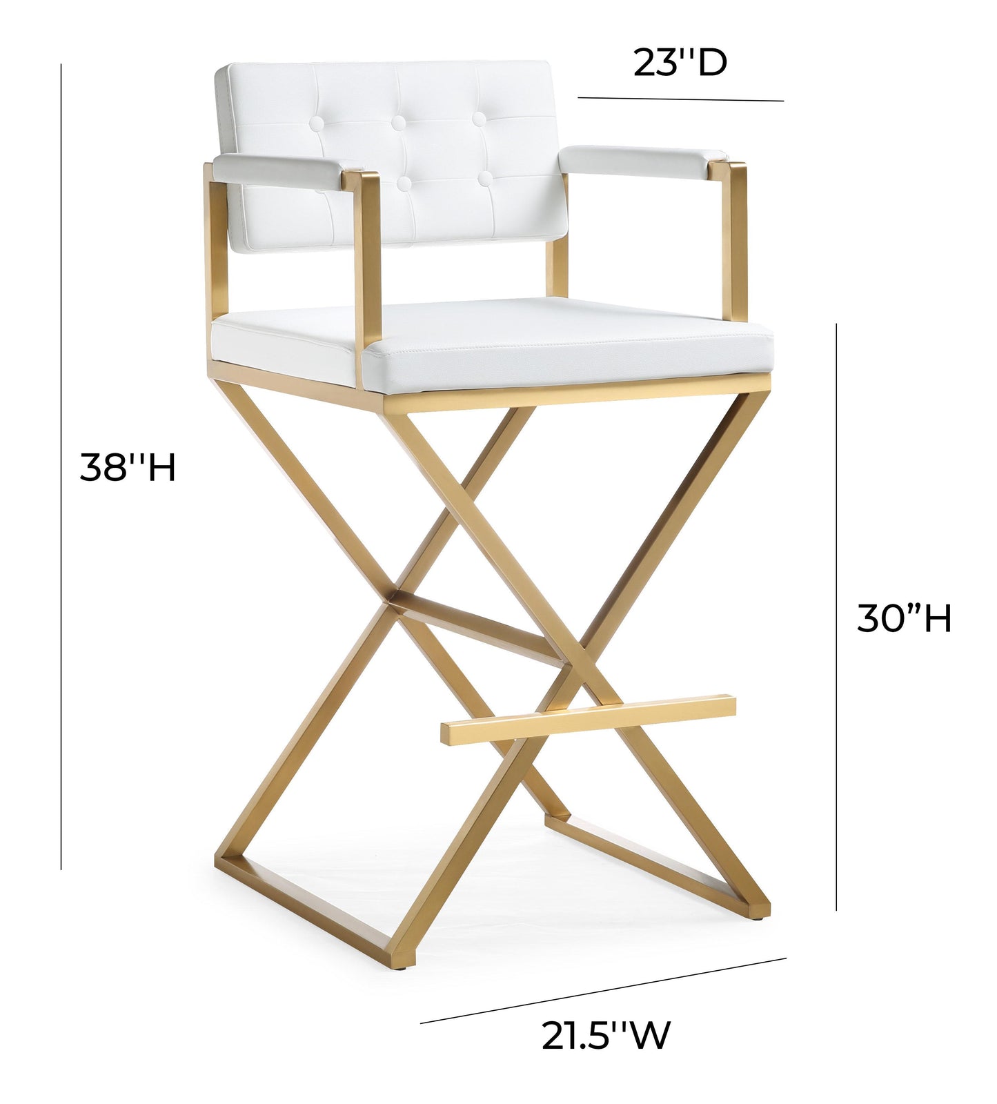 cloud white gold steel barstool