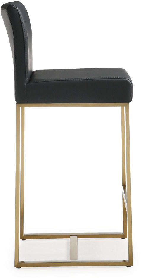 Lara Black Gold Steel Counter Stool (Set of 2)