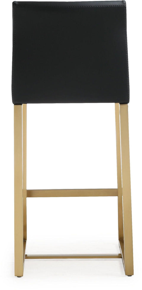 Lara Black Gold Steel Counter Stool (Set of 2)