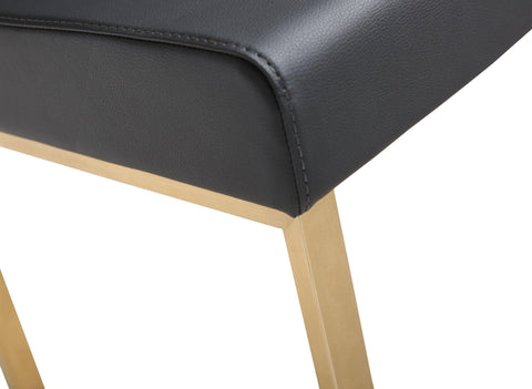 Lara Black Gold Steel Counter Stool (Set of 2)