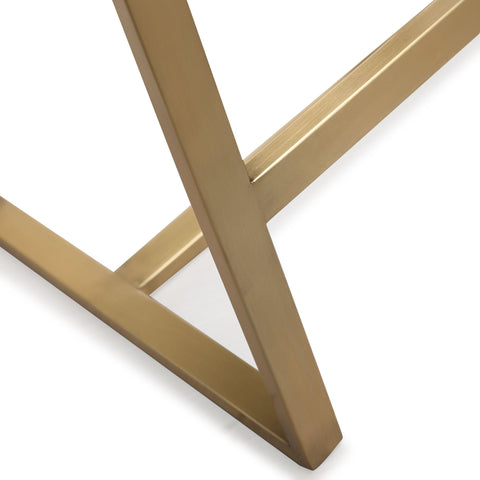 Lara White Gold Steel Counter Stool (Set of 2)
