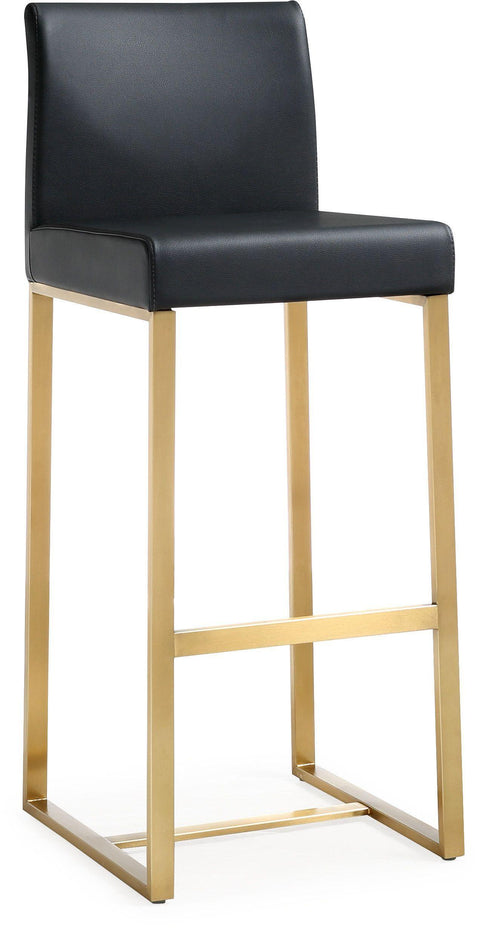 Lara Black Gold Steel Barstool (Set of 2)