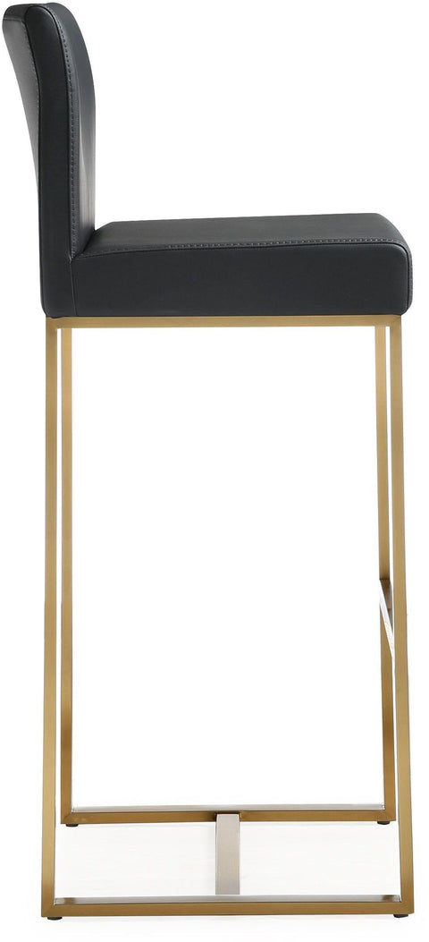 Lara Black Gold Steel Barstool (Set of 2)