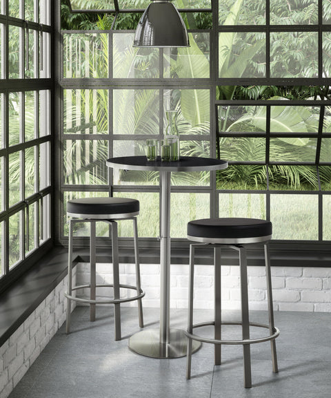 Kapri Black Swivel Counter Stool - Set of 2