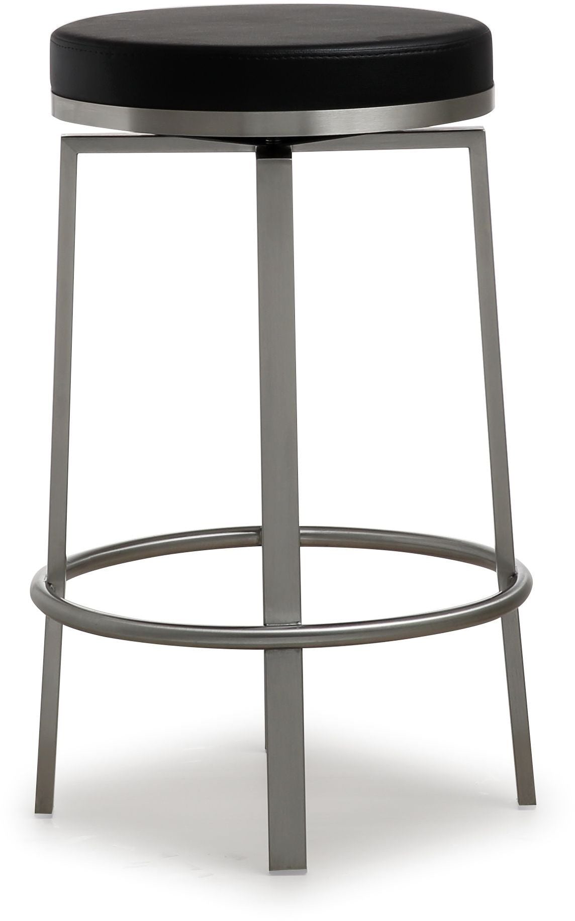 kapri black swivel counter stool - set of 2