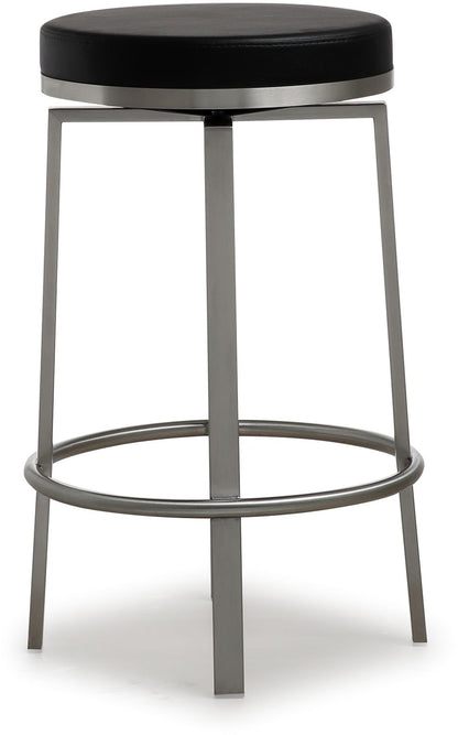 Kapri Black Swivel Counter Stool - Set of 2