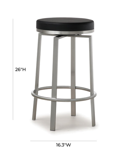 Kapri Black Swivel Counter Stool - Set of 2