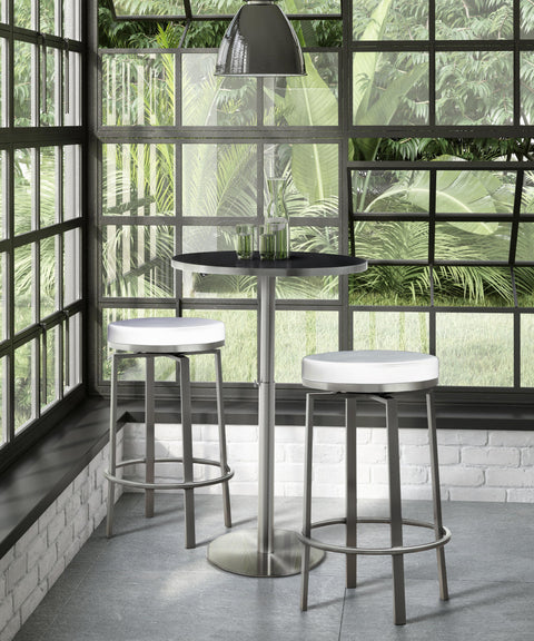 Kapri White Swivel Counter Stool - Set of 2