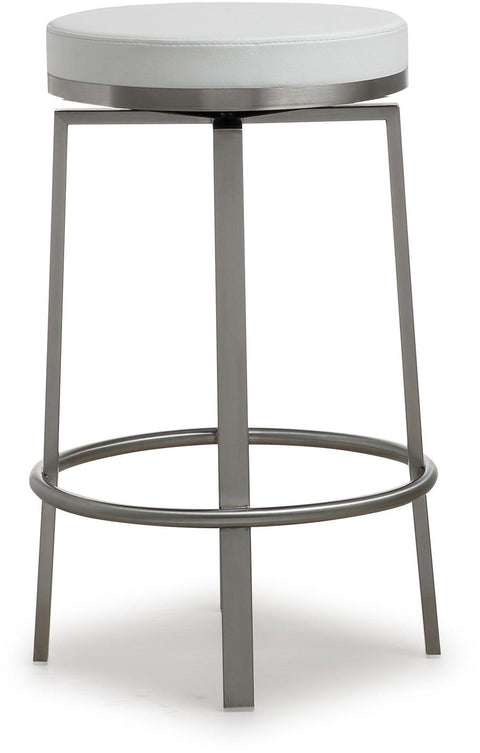 Kapri White Swivel Counter Stool - Set of 2