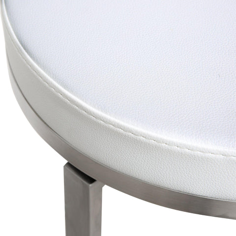 Kapri White Swivel Counter Stool - Set of 2