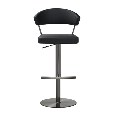 Helsinki Black on Black Steel Barstool