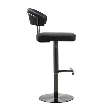Helsinki Black on Black Steel Barstool