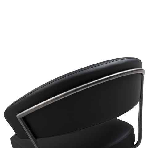 Helsinki Black on Black Steel Barstool