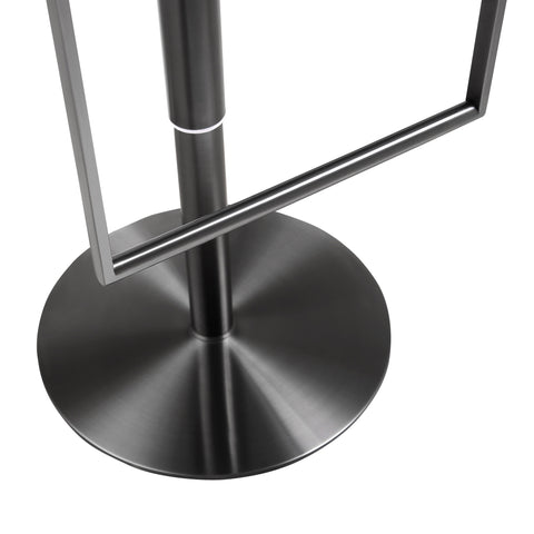 Deco Black on Black Vegan Leather Stool