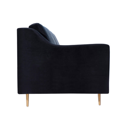 London Black Velvet Sofa