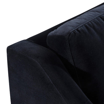 London Black Velvet Sofa