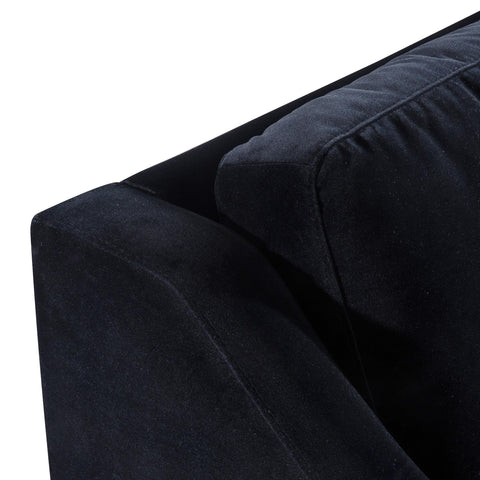 London Black Velvet Sofa