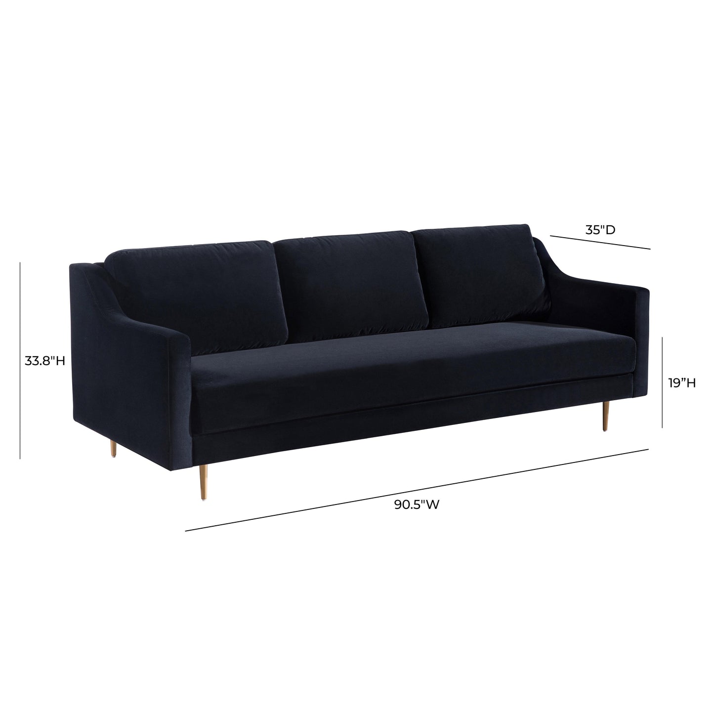 london black velvet sofa