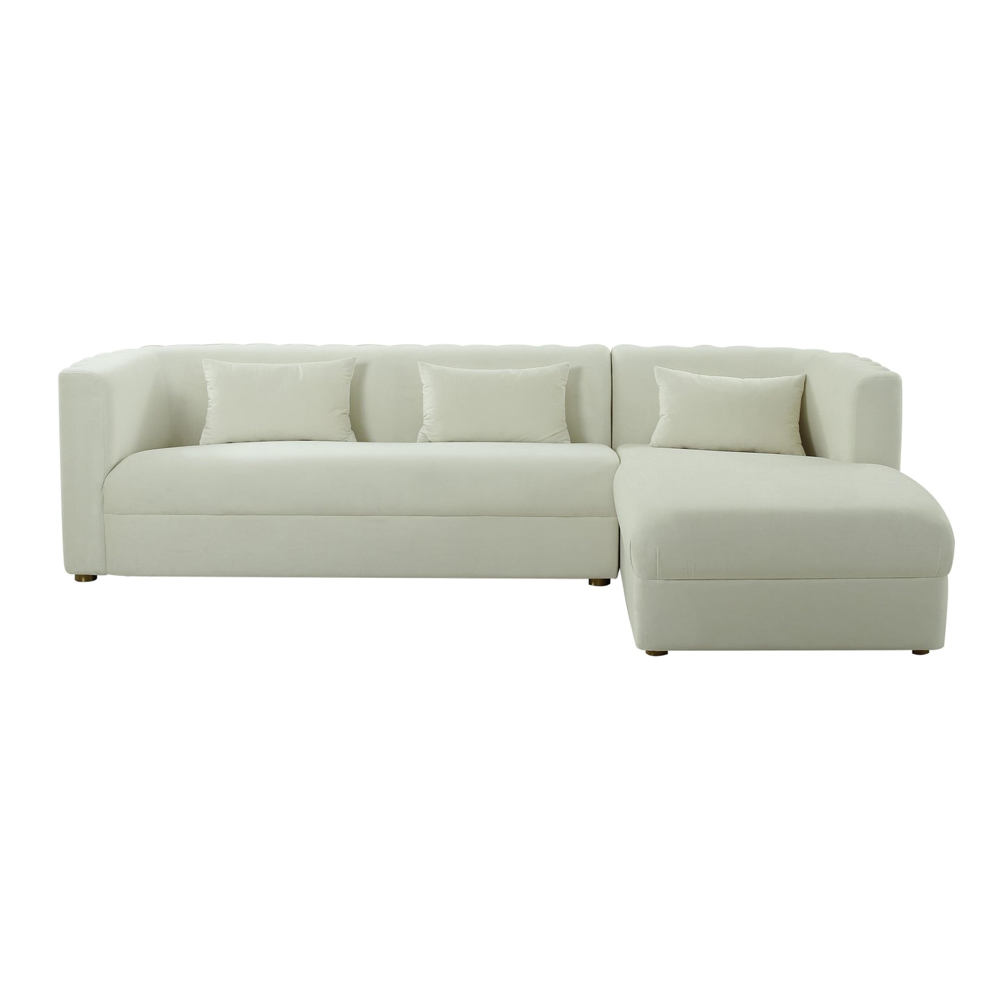 moonrise cream velvet sectional - raf