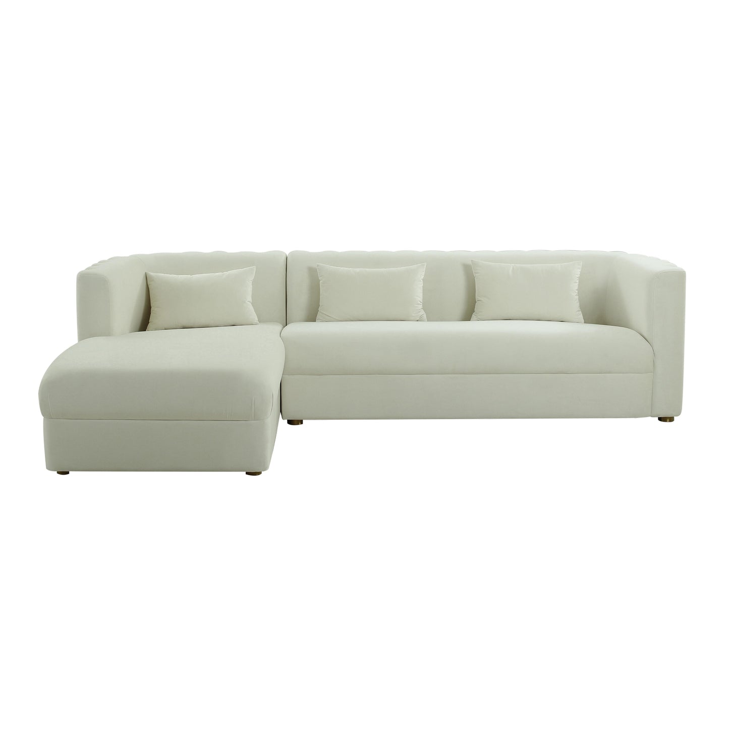 moonrise cream velvet sectional - laf