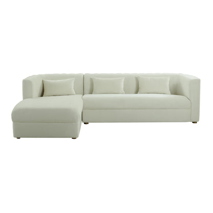 Moonrise Cream Velvet Sectional - LAF